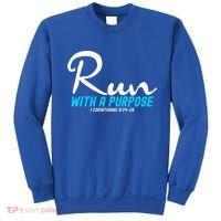 Retro 1 Corinthians 924 26 Run With A Purpose Sweatshirt thumb 0