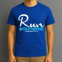 Retro 1 Corinthians 924 26 Run With A Purpose T-Shirt thumb 3