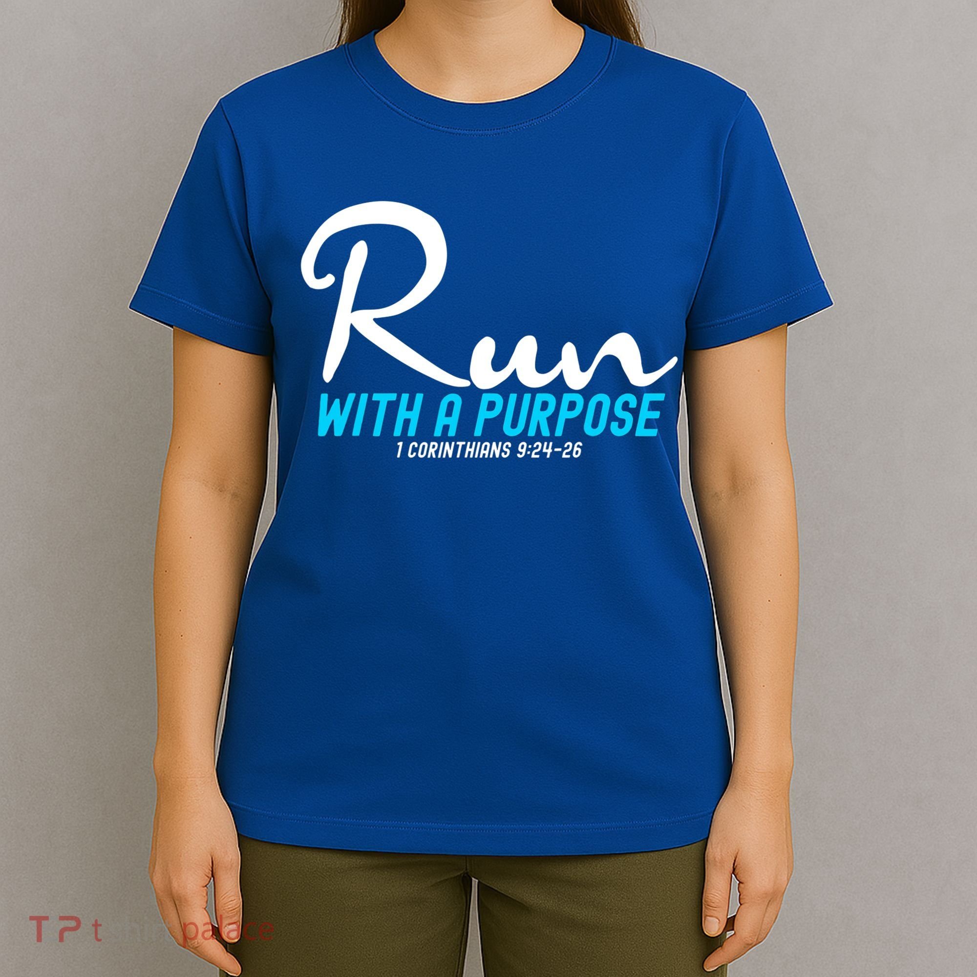 Retro 1 Corinthians 924 26 Run With A Purpose T-Shirt