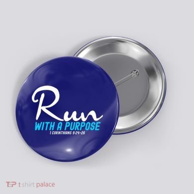 Retro 1 Corinthians 924 26 Run With A Purpose Button