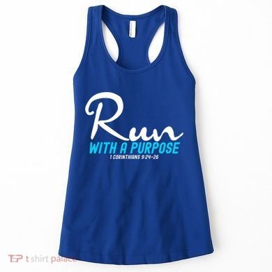 Retro 1 Corinthians 924 26 Run With A Purpose Women's Tank Top