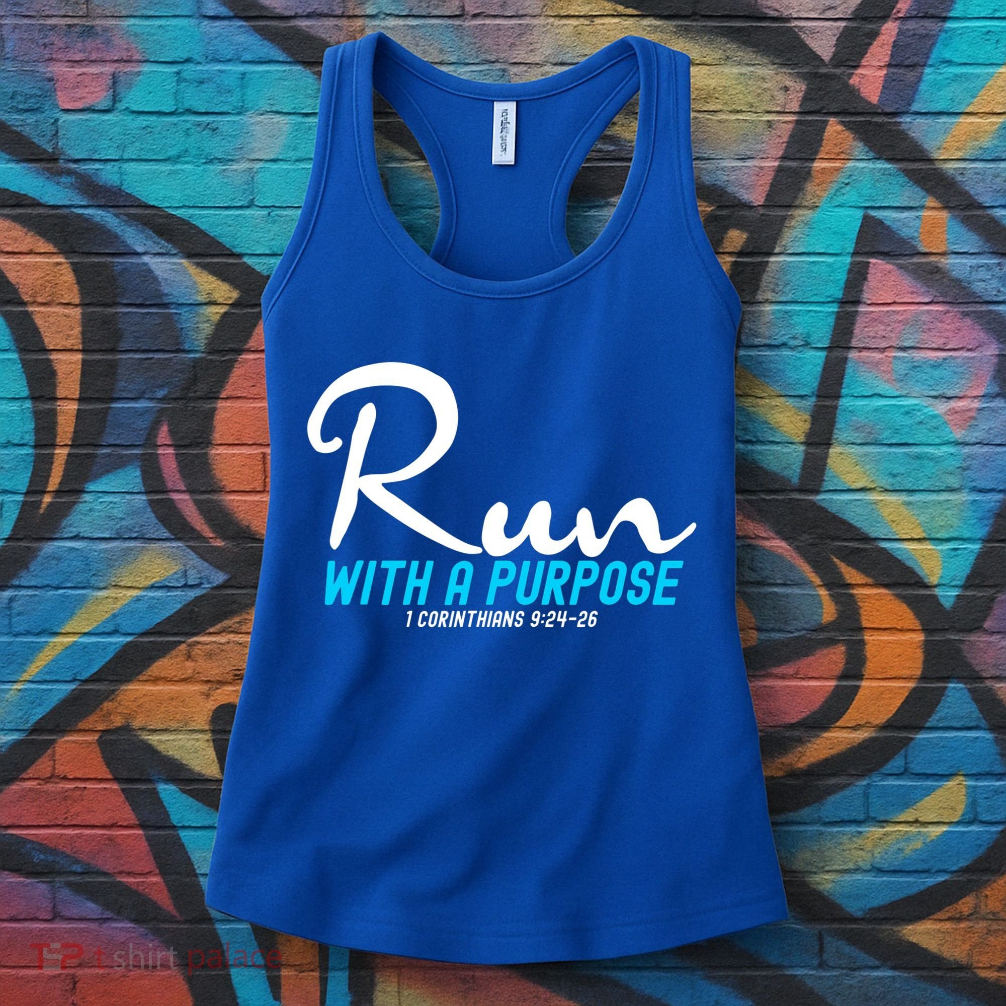 Retro 1 Corinthians 924 26 Run With A Purpose Women's Tank Top