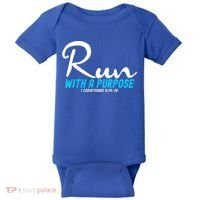 Retro 1 Corinthians 924 26 Run With A Purpose Baby Bodysuit thumb 0
