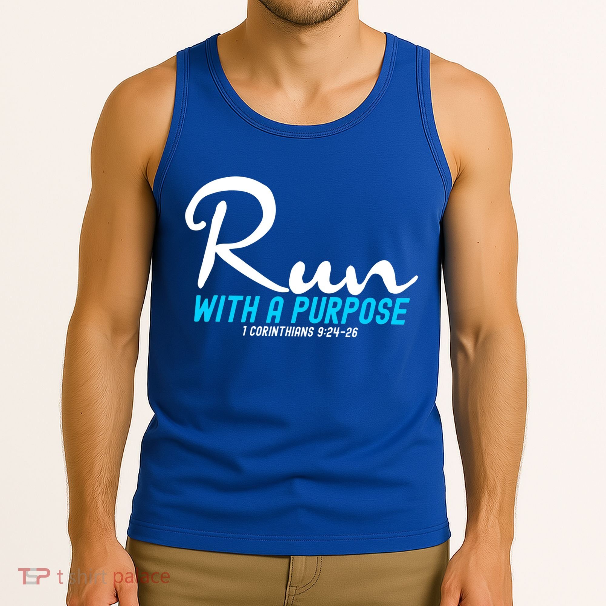 Retro 1 Corinthians 924 26 Run With A Purpose Tank Top