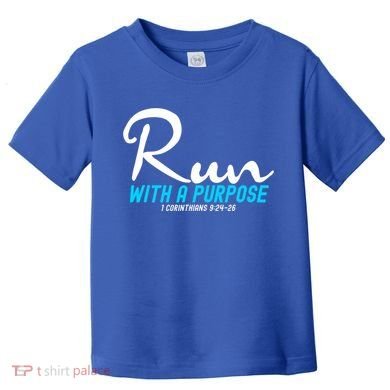 Retro 1 Corinthians 924 26 Run With A Purpose Toddler T-Shirt