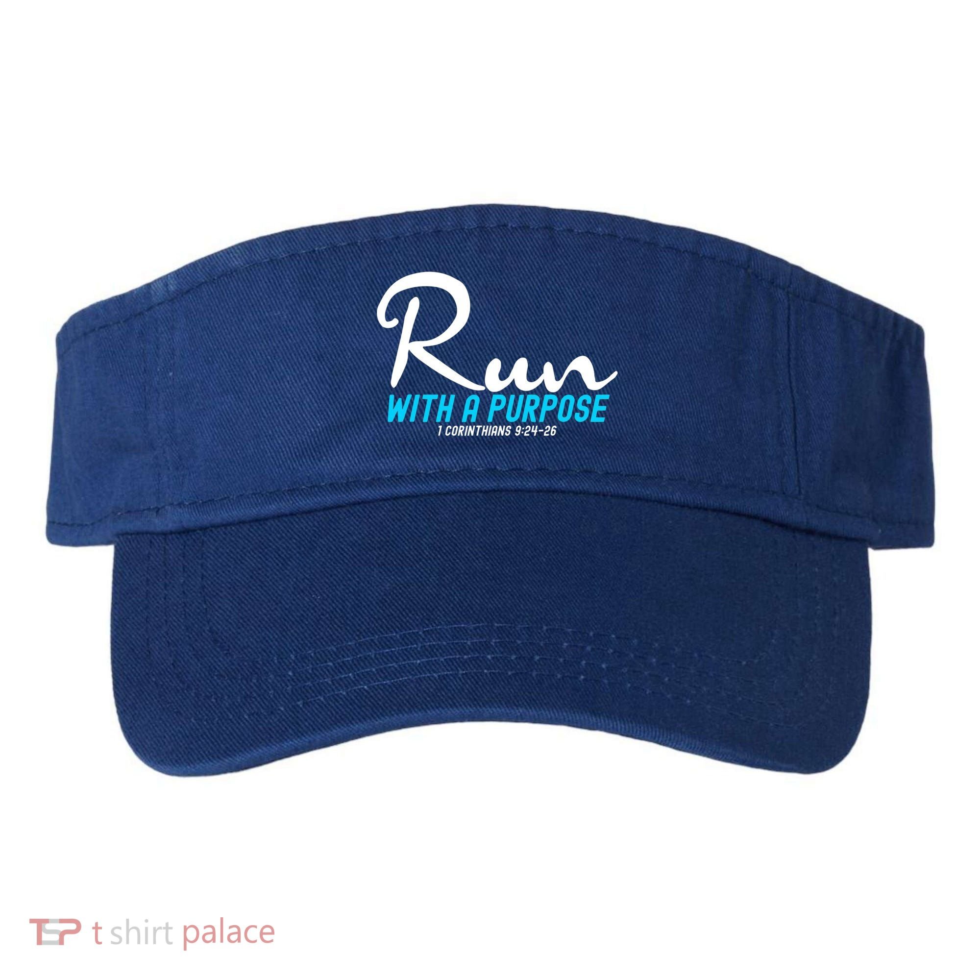 Retro 1 Corinthians 924 26 Run With A Purpose Visor