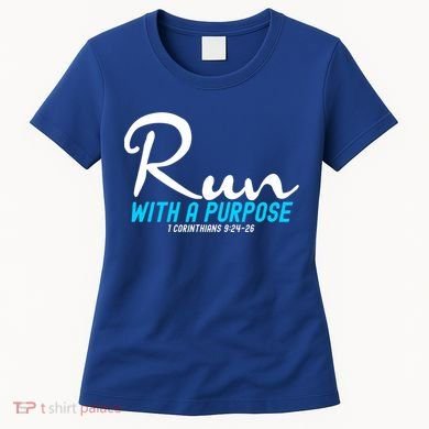 Retro 1 Corinthians 924 26 Run With A Purpose Women's T-Shirt