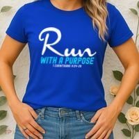 Retro 1 Corinthians 924 26 Run With A Purpose Women's T-Shirt thumb 2