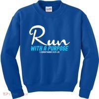 Retro 1 Corinthians 924 26 Run With A Purpose Kids Sweatshirt thumb 0