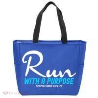 Retro 1 Corinthians 924 26 Run With A Purpose Tote Bag thumb 0