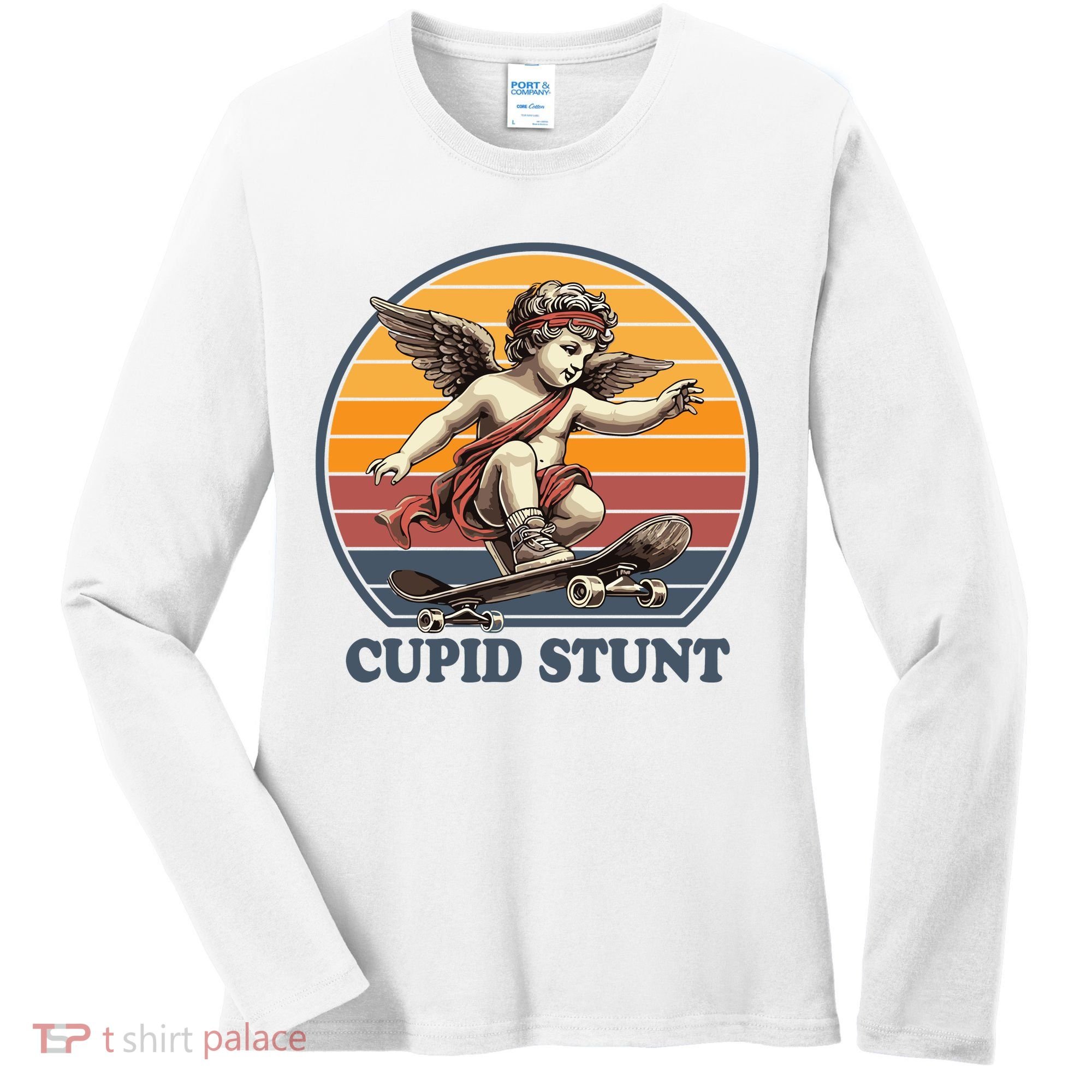 Retro 1970S Cupid Stunt Women's Long Sleeve Shirt