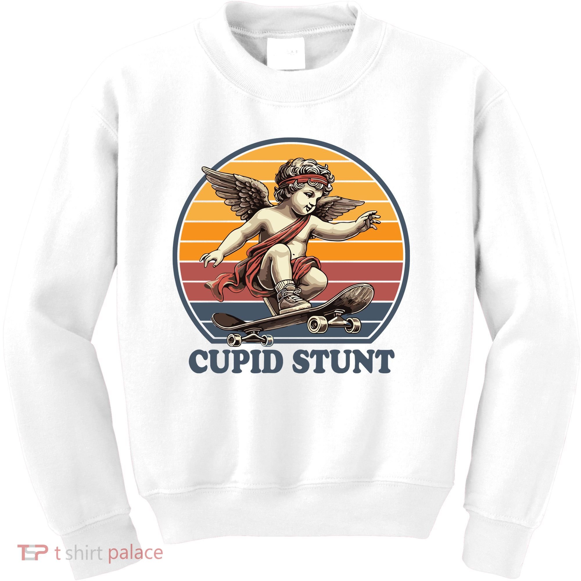 Retro 1970S Cupid Stunt Kids Sweatshirt