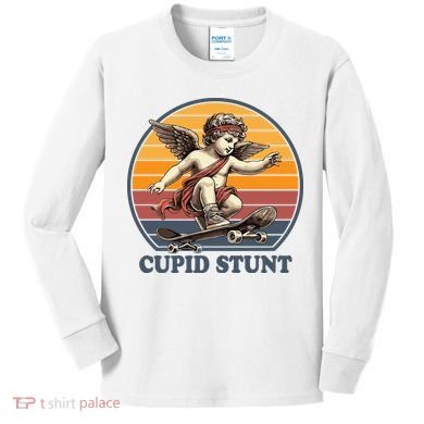 Retro 1970S Cupid Stunt Kids Long Sleeve Shirt