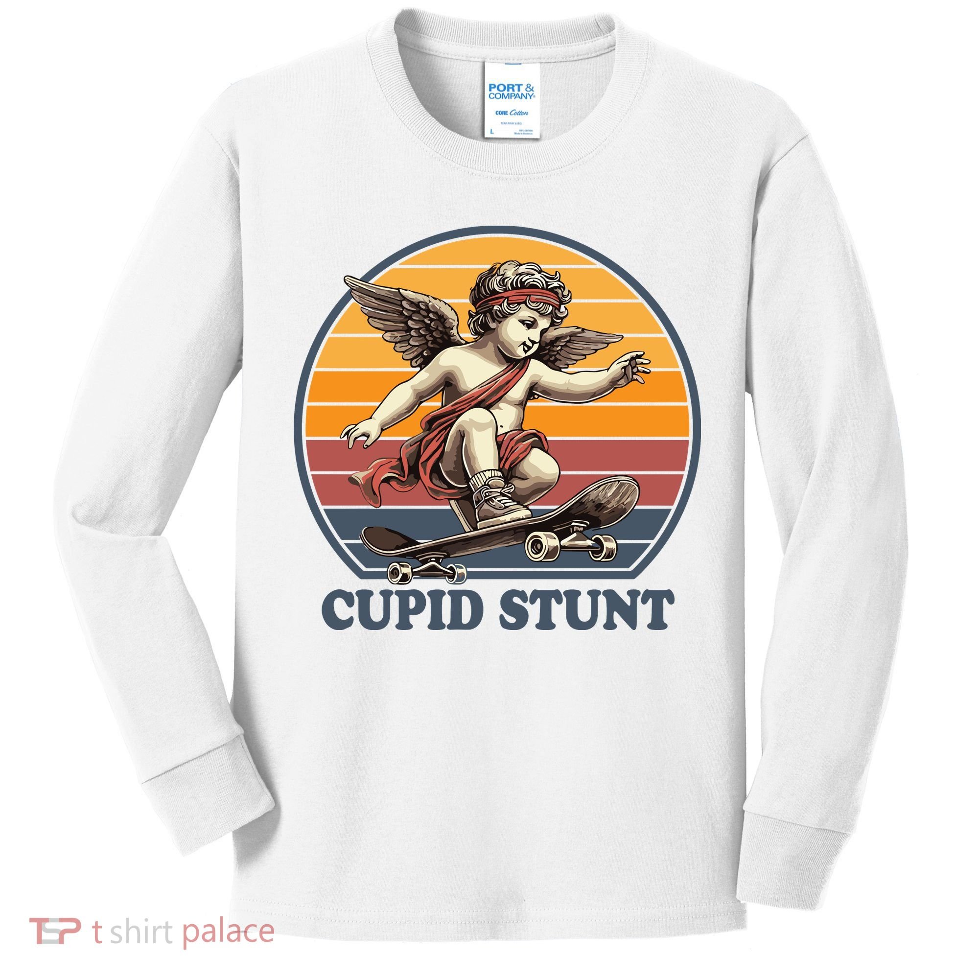 Retro 1970S Cupid Stunt Kids Long Sleeve Shirt