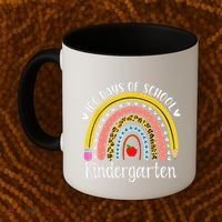 Rainbow 100 Days Of Kindergarten School Teacher Smarter Coffee Mug thumb 2
