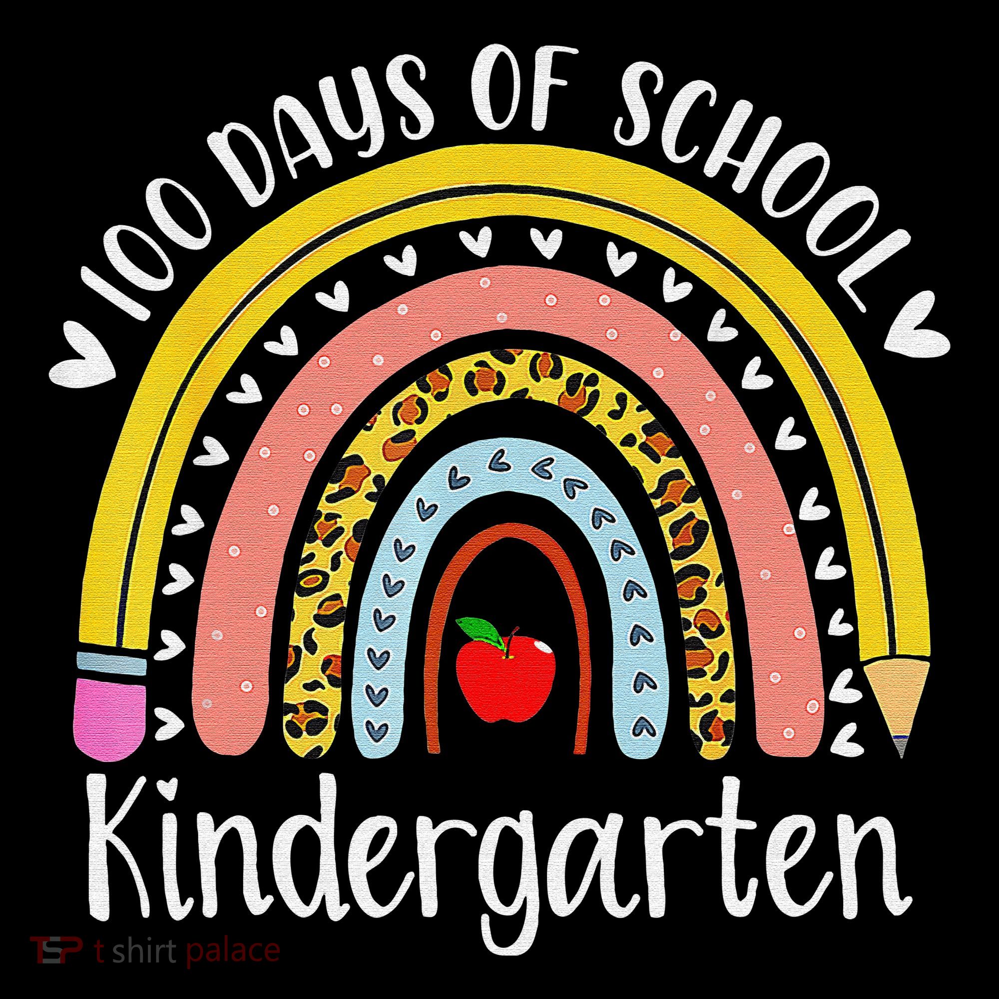 Rainbow 100 Days Of Kindergarten School Teacher Smarter Coffee Mug