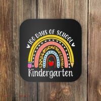 Rainbow 100 Days Of Kindergarten School Teacher Smarter Coaster thumb 0