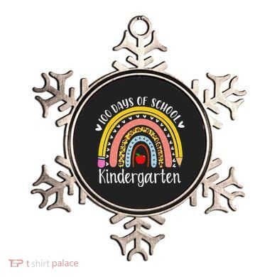 Rainbow 100 Days Of Kindergarten School Teacher Smarter Ornament