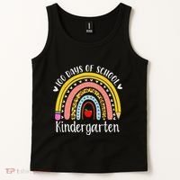 Rainbow 100 Days Of Kindergarten School Teacher Smarter Tank Top thumb 2