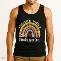 Rainbow 100 Days Of Kindergarten School Teacher Smarter Tank Top thumb 3