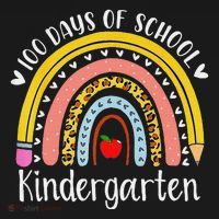 Rainbow 100 Days Of Kindergarten School Teacher Smarter Visor thumb 3