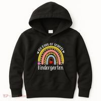 Rainbow 100 Days Of Kindergarten School Teacher Smarter Kids Hoodie thumb 0