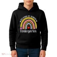 Rainbow 100 Days Of Kindergarten School Teacher Smarter Kids Hoodie thumb 4