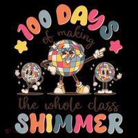 Retro 100 Days Of Making The Whole Class Shimmer Disco Ball Coffee Mug thumb 5