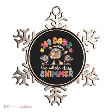 Retro 100 Days Of Making The Whole Class Shimmer Disco Ball Ornament