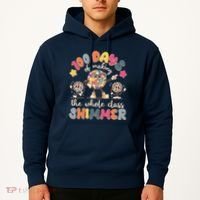 Retro 100 Days Of Making The Whole Class Shimmer Disco Ball Hoodie thumb 2