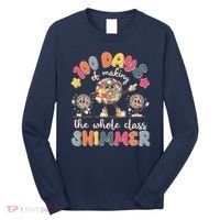 Retro 100 Days Of Making The Whole Class Shimmer Disco Ball Long Sleeve Shirt thumb 0