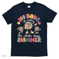 Retro 100 Days Of Making The Whole Class Shimmer Disco Ball T-Shirt thumb 0