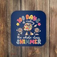 Retro 100 Days Of Making The Whole Class Shimmer Disco Ball Coaster thumb 0