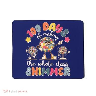 Retro 100 Days Of Making The Whole Class Shimmer Disco Ball Mousepad