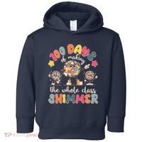 Retro 100 Days Of Making The Whole Class Shimmer Disco Ball Toddler Hoodie thumb 0