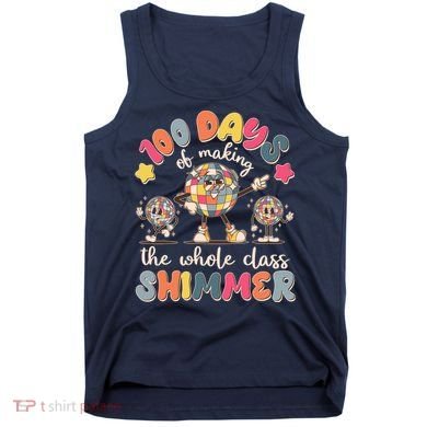 Retro 100 Days Of Making The Whole Class Shimmer Disco Ball Tank Top
