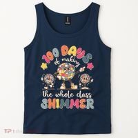 Retro 100 Days Of Making The Whole Class Shimmer Disco Ball Tank Top thumb 2