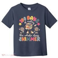 Retro 100 Days Of Making The Whole Class Shimmer Disco Ball Toddler T-Shirt thumb 0