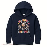 Retro 100 Days Of Making The Whole Class Shimmer Disco Ball Kids Hoodie thumb 0