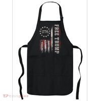 Retro 1776 Free Trump American Flag Apron thumb 0