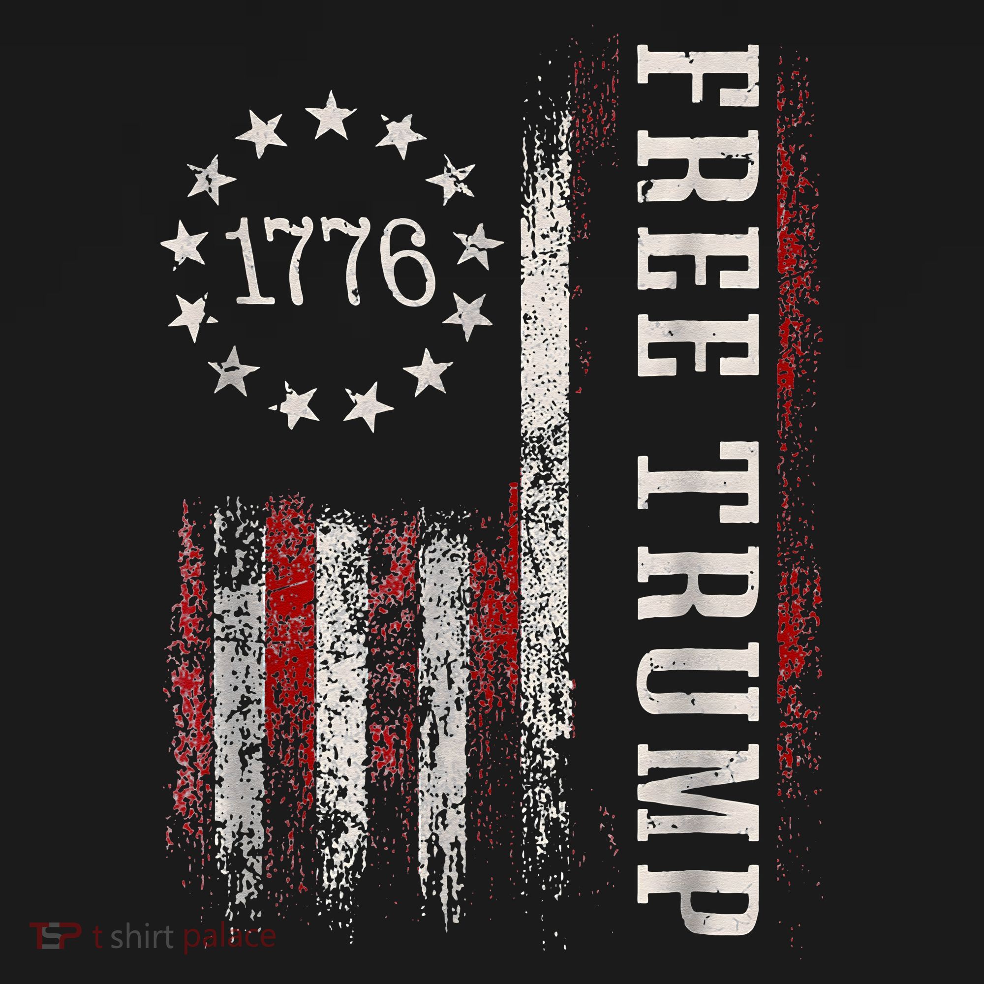 Retro 1776 Free Trump American Flag Women's Hoodie