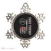Retro 1776 Free Trump American Flag Ornament thumb 0