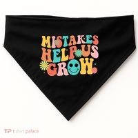 Retro 1960s Hippie Mistakes Help Us Grow USA-Made Doggie Bandana thumb 0