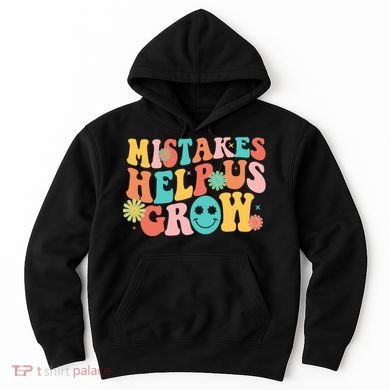 Retro 1960s Hippie Mistakes Help Us Grow Hoodie