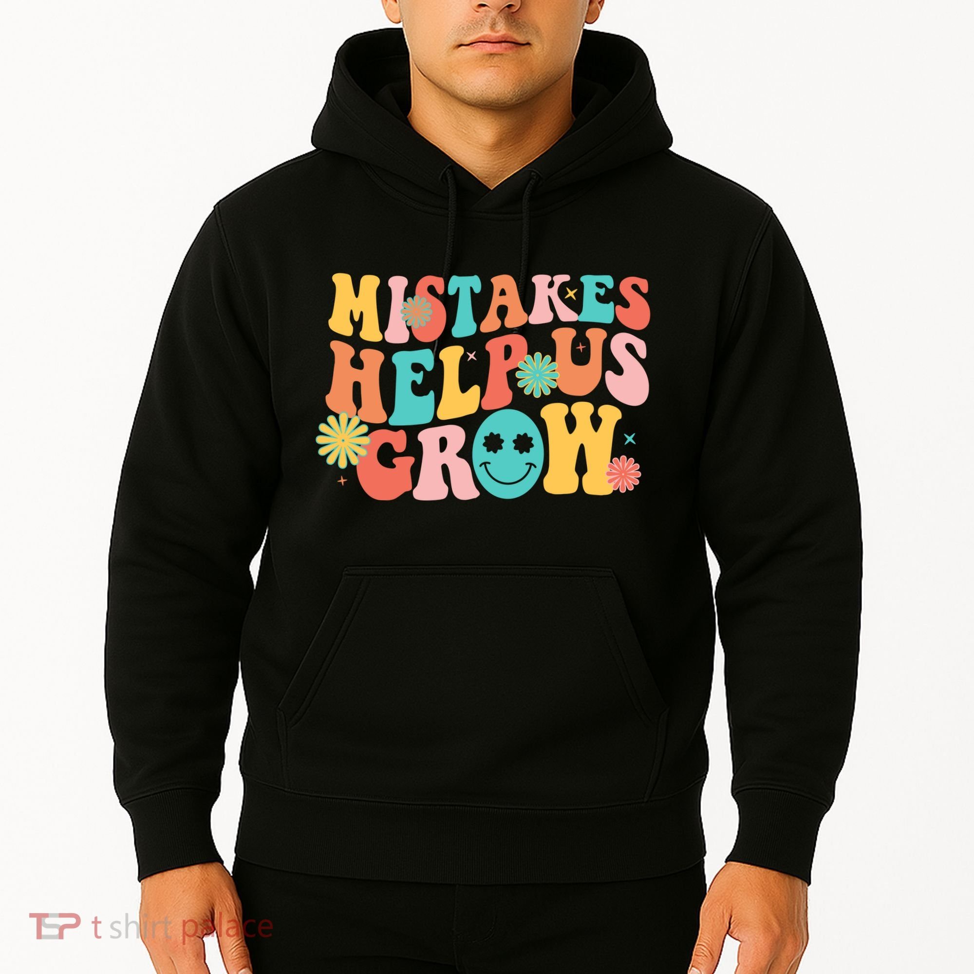 Retro 1960s Hippie Mistakes Help Us Grow Hoodie