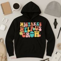 Retro 1960s Hippie Mistakes Help Us Grow Hoodie thumb 3