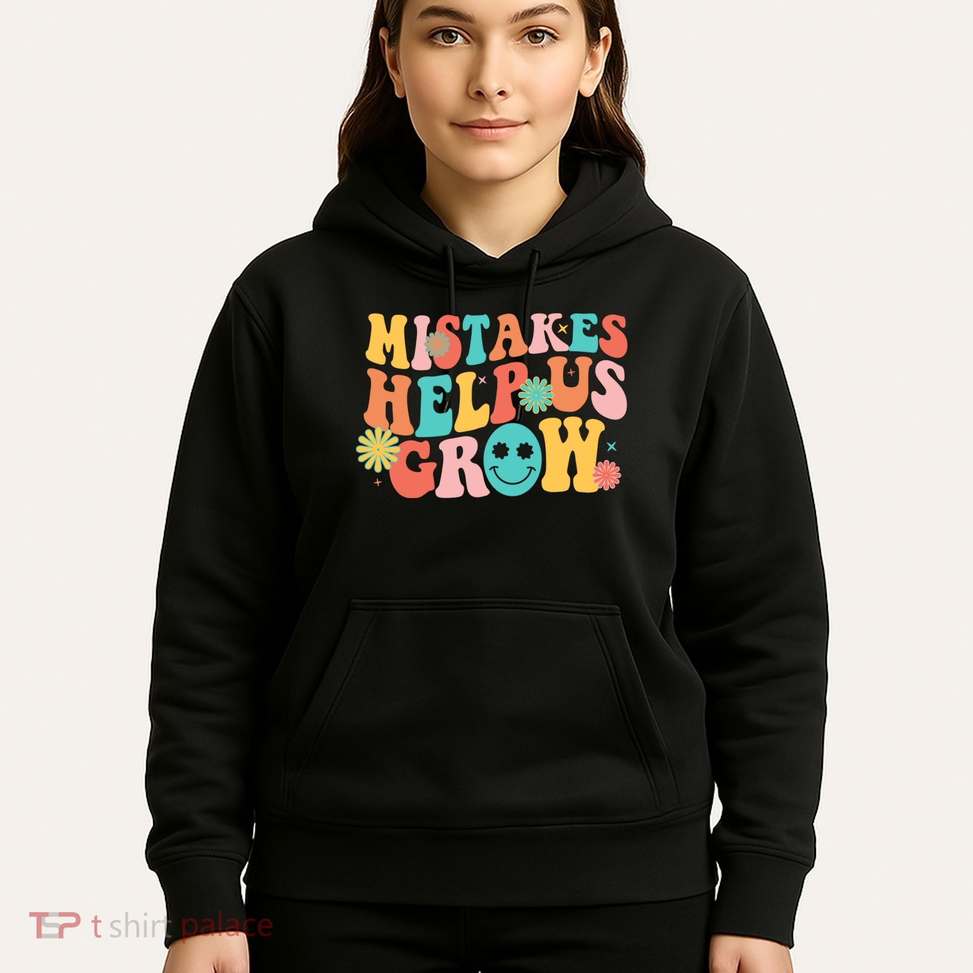 Retro 1960s Hippie Mistakes Help Us Grow Hoodie