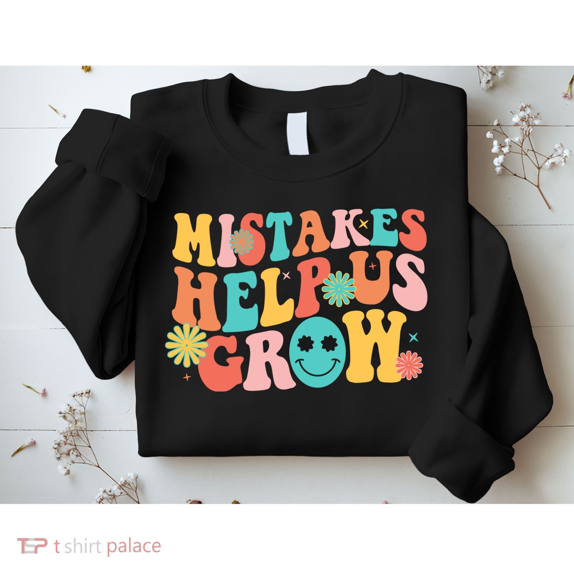 Retro 1960s Hippie Mistakes Help Us Grow Sweatshirt