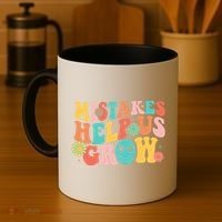Retro 1960s Hippie Mistakes Help Us Grow Coffee Mug thumb 4
