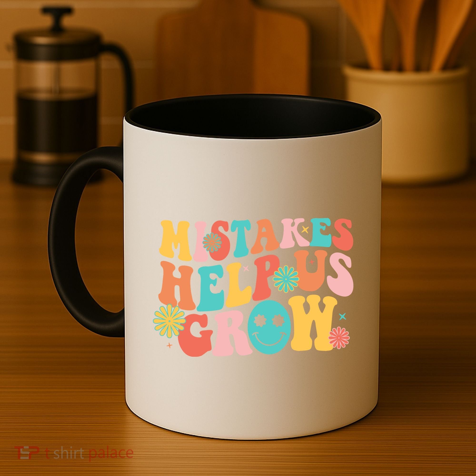 Retro 1960s Hippie Mistakes Help Us Grow Coffee Mug